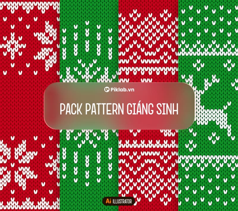 Noel Christmas Design Pattern Pack, Bộ Pattern Hoa Văn Giáng Sinh Đẹp Cho Thiết Kế, Họa Tiết Bông Tuyết Và Tuần Lộc